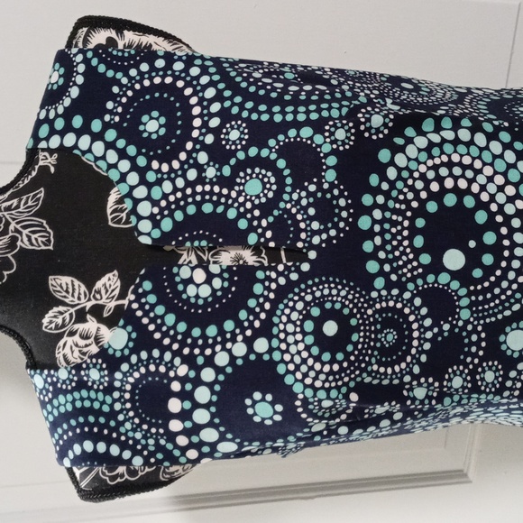 🎊HTF Vineyard Vines🎊 - Blue/White Confetti Dots Circles Stretch Sheath Dress - Picture 8 of 16